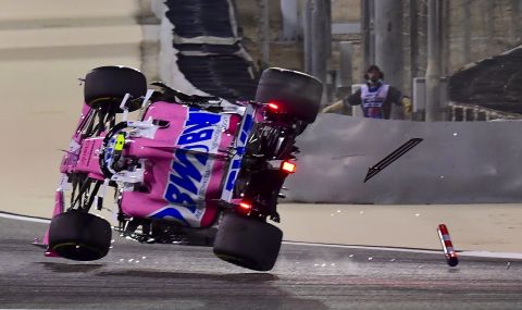 Нов инцидент в Бахрейн: Колата на Ланс Строл се преобърна с гумите нагоре - 1
