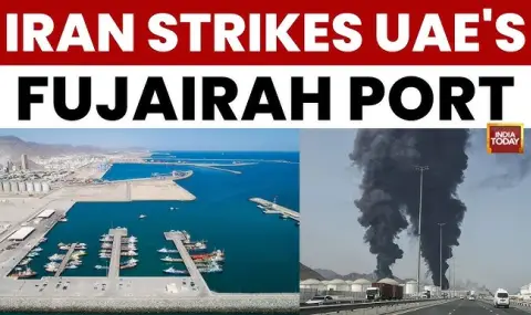 Поразен е кораб, закотвен край пристанище Фуджейра в ОАЕ ВИДЕО