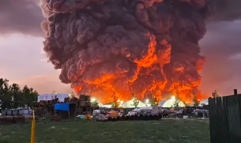Krasnodar Drone Attack: Warehouse Burns After Explosions - 1