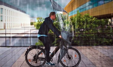 Джаджа, предпазваща колоездача от дъжд и студ (ВИДЕО) - 1