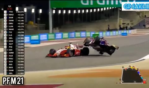 Мик Шумахер предизвика сериозна катастрофа във Формула 2 (ВИДЕО) - 1
