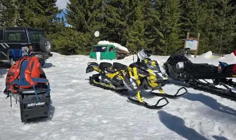 Акции в трите национални парка- "Рила", "Пирин" и "Централен Балкан": Заловиха нарушители с моторни шейни и мотори