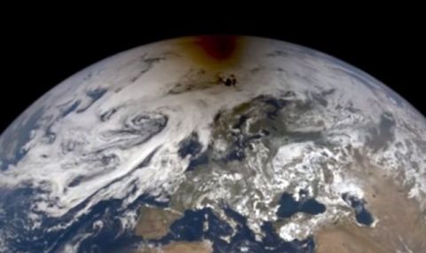 НАСА представи изображение на пръстеновидно слънчево затъмнение, направено от космоса (ВИДЕО) - 1