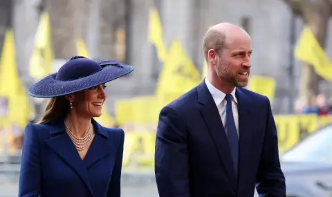 Протестиращи освиркаха крал Чарлз III, принц Уилям и Кейт Мидълтън заради бившия принц Андрю (ВИДЕО) - 1