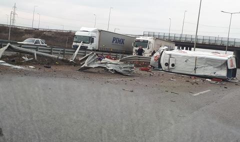 Тежък пътен инцидент на Северната тангента в София - 1