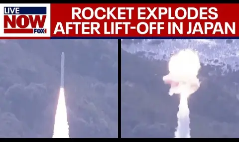 Японска ракета се взриви секунди след изстрелването от полигона ВИДЕО - 1