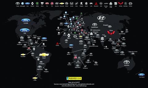 Автомобилна карта на света - 1