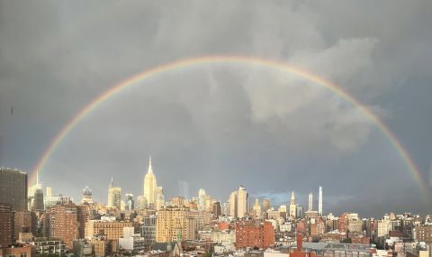 Двойна дъга се появи в небето над Ню Йорк точно на 11 септември (ВИДЕО) - 1