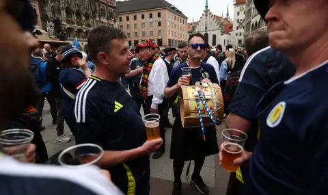  Шотландските фенове изпиха бирата в Мюнхен - 1