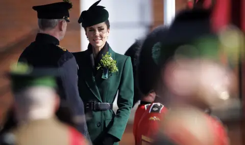 Кейт Мидълтън отбеляза Деня на Св. Патрик в изцяло зелен тоалет (СНИМКИ) - 1