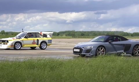 Audi R8 влиза в състезание с легендарното Quattro (ВИДЕО) - 1