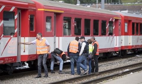 Челен влаков удар в Швейцария (СНИМКИ) - 1