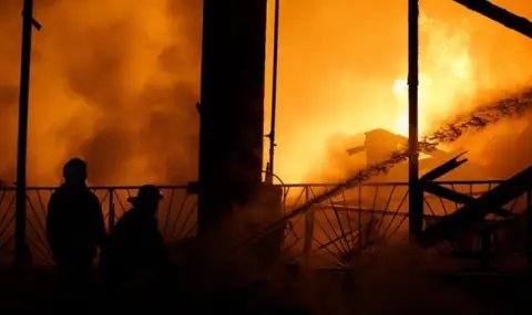 Ukrainian drones set fire to oil facility in Russia's Krasnodar Territory  - 1