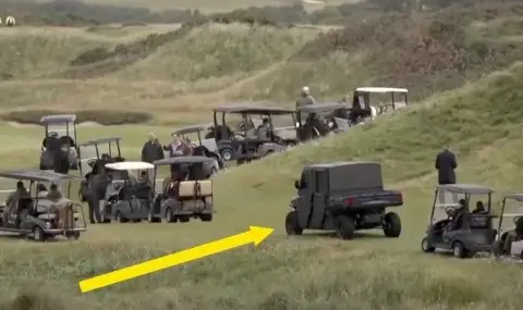 Доналд Тръмп използва бронирана голф количка - 1