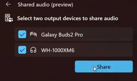 Windows 11 ще възпроизвежда музика едновременно на два чифта Bluetooth слушалки - 1