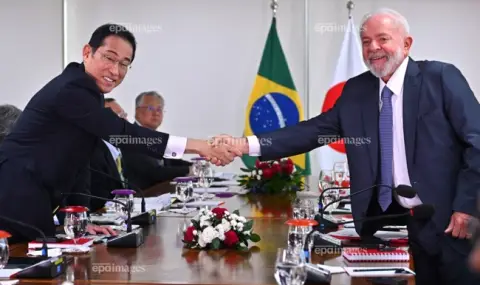 Лула да Силва посрещна японския премиер Фумио Кишида  - 1