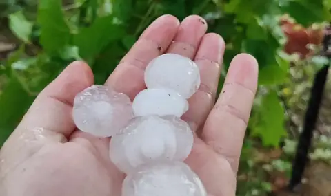 A rare natural phenomenon caused the large hail in Southern Bulgaria  - 1