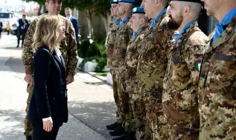 Мелони при посещение на италианските войски в Ливан: Мирът не се изгражда чрез разговори