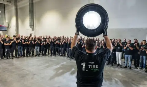 After leaving Russia, Nokian produced its first tire in... Romania  - 1