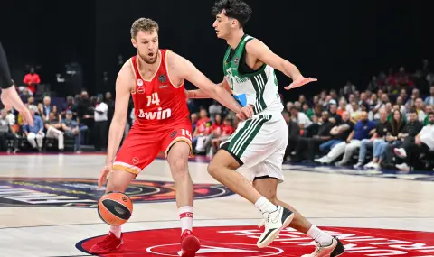 Олимпиакос с Александър Везенков триумфира срещу Цървена звезда на Коди Милър-Макинтайър  - 1