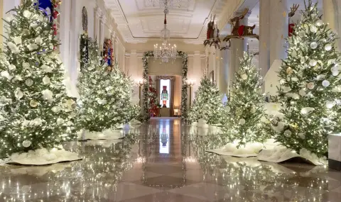 Белият дом беше украсен за Коледа от 300 доброволци (СНИМКИ) - 1