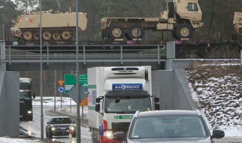 Вижте как транспортират US танковете в Полша - 1