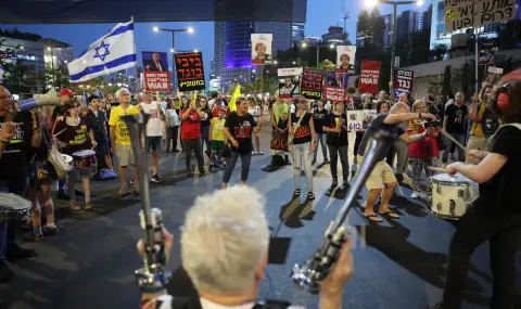 Протести в Израел срещу разширяването на офанзивата в Газа - 1