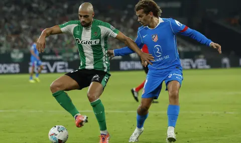 Атлетико Мадрид с категорична победа над Бетис, стопи разликата с Барселона - 1