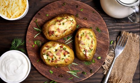 Рецепта за вечеря: Пълнени картофи с кайма - 1