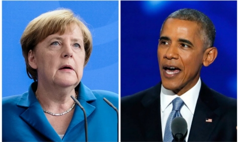 Обама и Меркел заедно срещу тероризма - 1