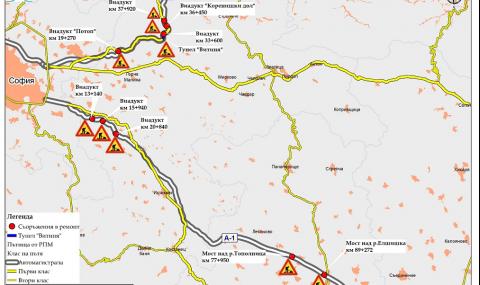 От утре продължава ремонтът на още един виадукт на АМ „Хемус“ - 1