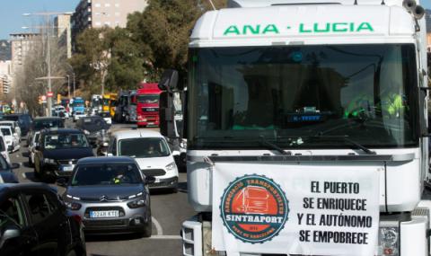 Камиони блокираха Барселона - 1