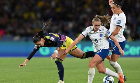 Англия е на ½-финал на световното по футбол за жени след успех над Колумбия - 1