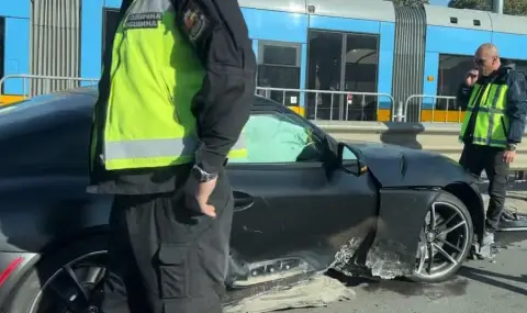 A car "flew" through the underpass exit on Bulgaria Blvd. in Sofia VIDEO  - 1