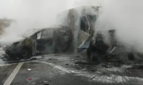 Тежка катастрофа край Пазарджик, има жертва  - 1