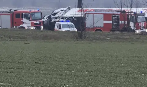 Три тира се блъснаха край Видин, има жертва