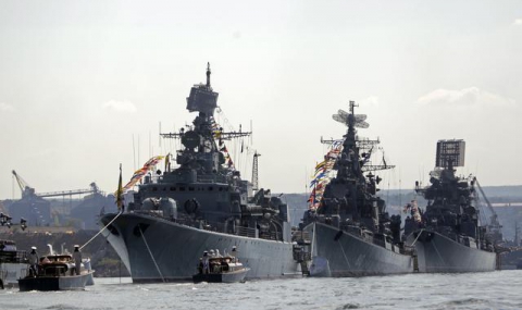 Руски военноморски маневри в Средиземно море - 1