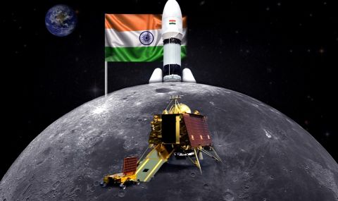 Индийският луноход "Чандраян-3" направи първата си разходка по повърхността на Луната (СНИМКИ) - 1
