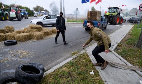 Протест на полски фермери във Варшава  - 1
