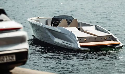 Eлектрическа лодка за половин милион евро с "пълнеж" от бъдещото Porsche Macan (ВИДЕО) - 1