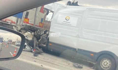 Верижна катастрофа на АМ „Тракия”! Има загинал - 1