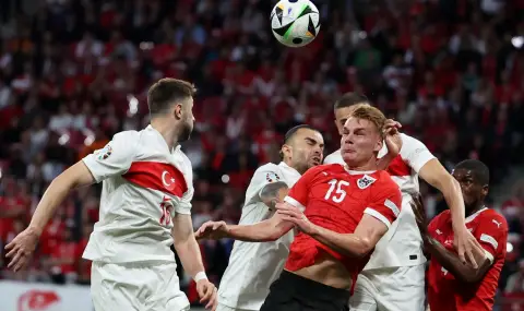Турция се класира за 1/4-финал на Евро 2024 след победа над Австрия - 1