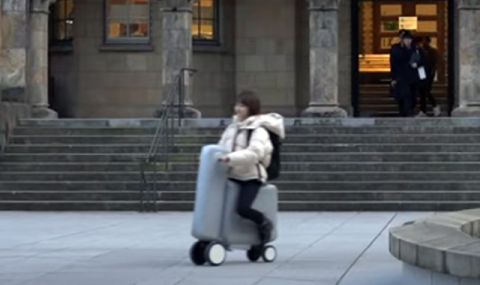 За мързеливи пешеходци: надуваем куфар-скутер (ВИДЕО) - 1