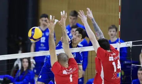 Левски с категорична победа над ЦСКА в първия полуфинален сблъсък на волейболното първенство - 1