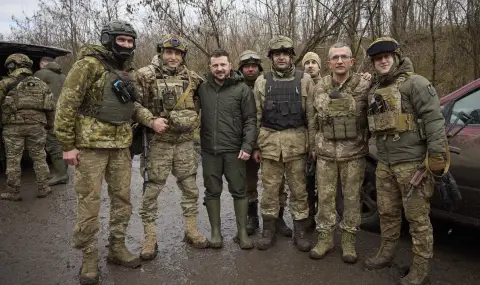 Президентската канцелария съобщи, че украинският президент Зеленски е посетил югоизточния фронт - 1