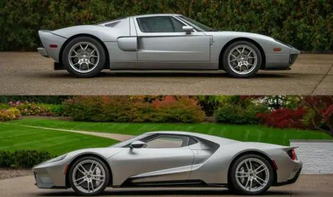 Продават два идентично изглеждащи Ford GT от 2005-та и 2018-та - 1