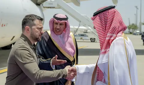На високо равнище! Володимир Зеленски се срещна със саудитския престолонаследник Мохамед бин Салман - 1