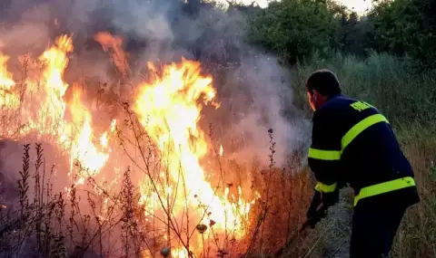 Борбата с пожара край Воден продължава, участват 2 самолета и 4 хеликоптера - 1