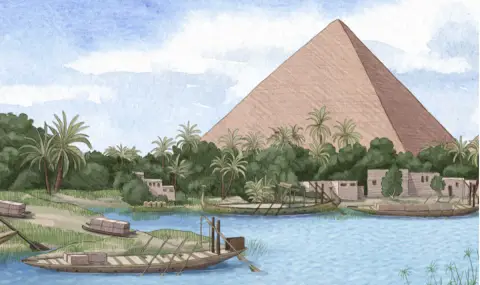 Откриха пресъхнал ръкав на Нил, по който доставяли материали за строежа на пирамидите - 1