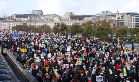 Хиляди протестираха в Лондон срещу оръжията за Израел - 1